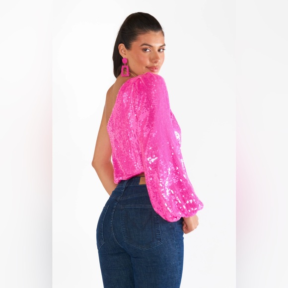 SALE! SHOW ME YOUR MUMU WOMEN'S SEQUINS LONG SLEEVE PARTY TOP - NWT - Picture 8 of 15